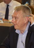 Christian Engstrom MEP asks a question from the audience 