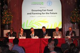 The panel answering questions from the audience 