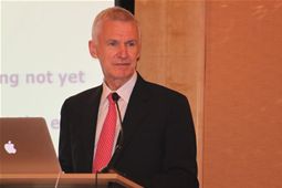 Philip Lowe, delivering his keynote speech, "Towards 2050: The Role of CCS"  