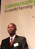 Dr Modibo Traoré speaking on 'How can we achieve sustainable livestock farming in developing countries?' 