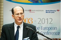 Mark Sobel, U.S. Department of the Treasury delivering keynote address during the lunch session 