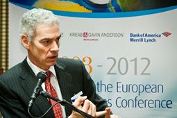 Mickey Levy, Bank of America, speaks during the lunch debate 