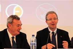 Forum Europe's Giles Merritt with Axel Voss MEP